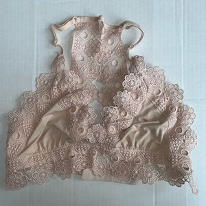 Light pink floral bralette